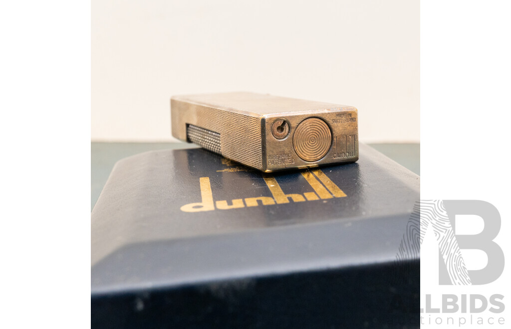 Vintage Swiss Made Dunhill Rollagas Lighter in Original Box with Instruction Booklet