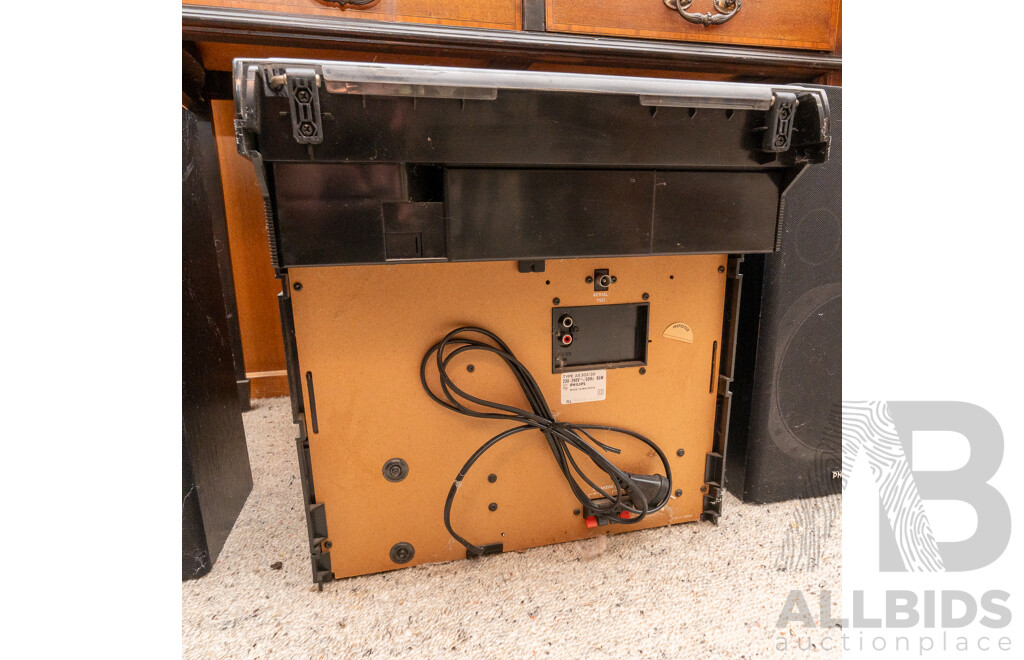 Phillips Sound System with Turntable, Reciever, Amplifier, Casette Deck and Pair Speakers