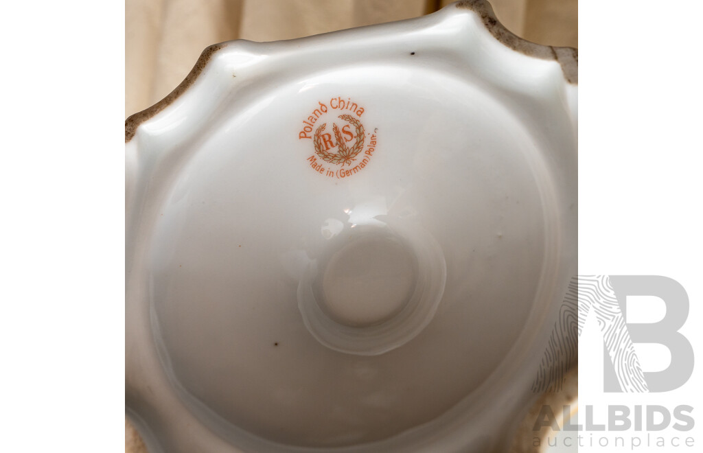 Collection Vintage Porcelain Including Royal Doulton Flambe Vase, Royal Doulton Lidded Turreen, Underplate & Ladle, Minton Lidded Twin Handled Dish and More