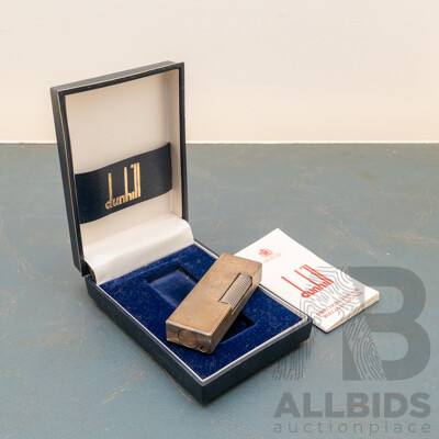 Vintage Swiss Made Dunhill Rollagas Lighter in Original Box with Instruction Booklet
