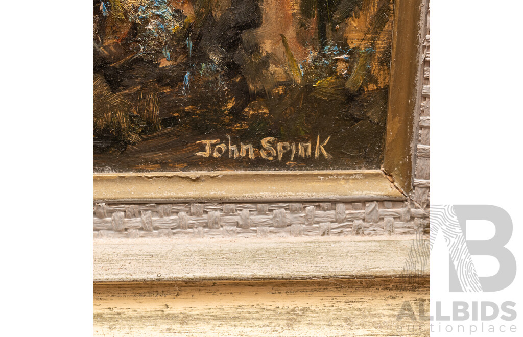 John Spink (20th Century, Australian, 1907-?), Outback Victoria, Lovely Original Vintage Oil on Board, 52 x 61 cm (frame)