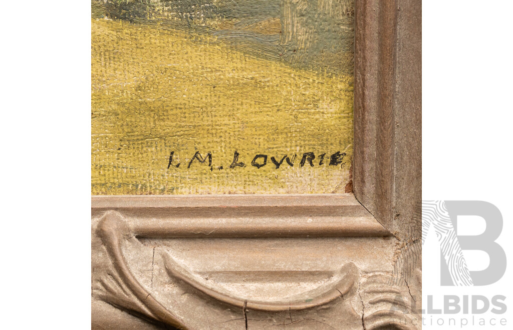 L.M. Lowrie, (20th Century), Mountains of Mourne, Near Newcastle, County Down, Northern Ireland, Original Vintage Oil on Canvas Board, 30 x 46 cm (frame)