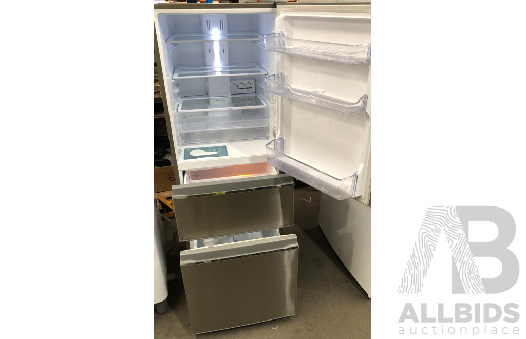 Mitsubishi 390 Litre Bottom Mount Stainless Steel Fridge/Freezer