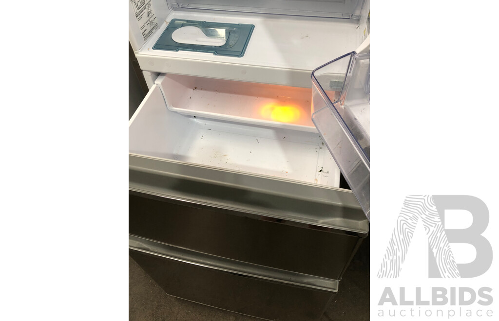 Mitsubishi 390 Litre Bottom Mount Stainless Steel Fridge/Freezer
