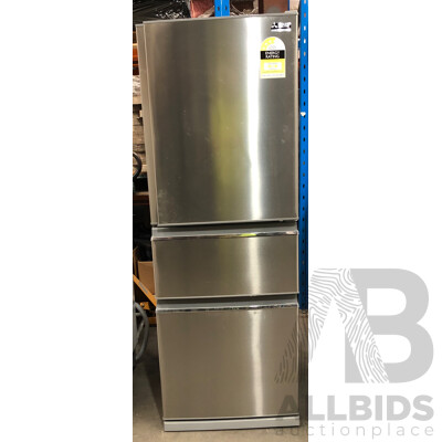 Mitsubishi 390 Litre Bottom Mount Stainless Steel Fridge/Freezer