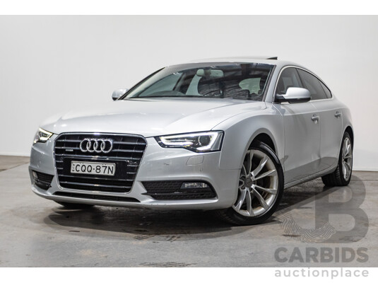 11/2013 Audi A5 Sportback 2.0 TFSI Quattro (AWD) 8T MY13 5d Ice Silver Metallic Turbo 2.0L