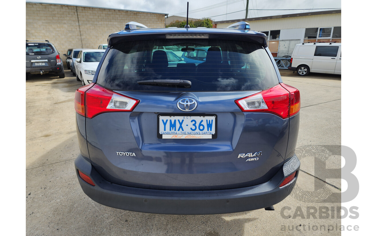 10/2014 Toyota Rav4 GX (4x4) ASA44R MY14 UPGRADE 4d Wagon Blue 2.5L