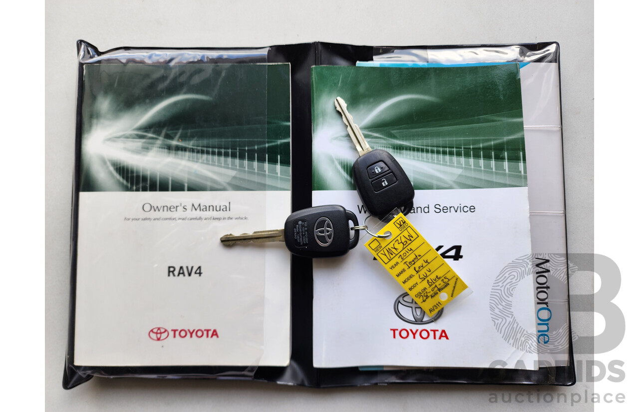 10/2014 Toyota Rav4 GX (4x4) ASA44R MY14 UPGRADE 4d Wagon Blue 2.5L