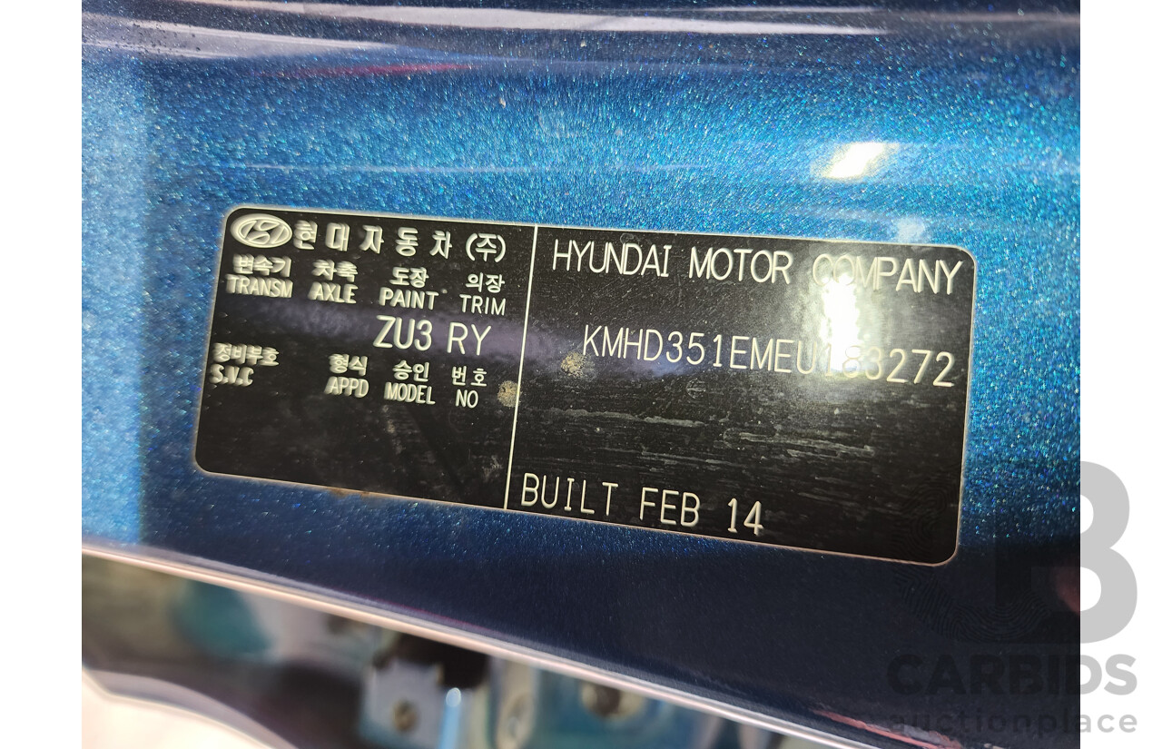 4/2014 Hyundai i30 Trophy GD MY14 5d Hatchback Blue 1.8L