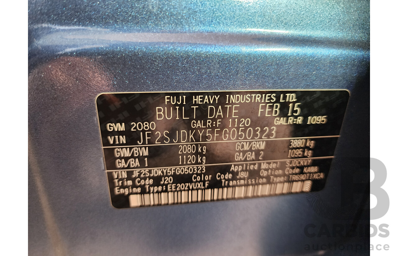 3/2015 Subaru Forester 2.0d-L MY15 4d Wagon Blue 2.0L