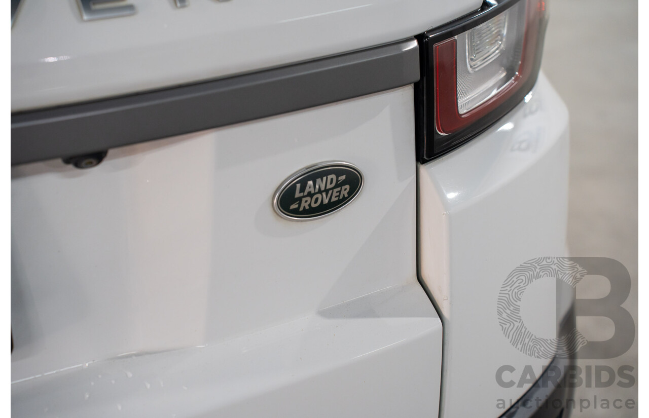 10/2015 Range Rover Evoque Td4 150 SE (AWD) LV MY16 5d Wagon Fuji White Turbo Diesel 2.0L