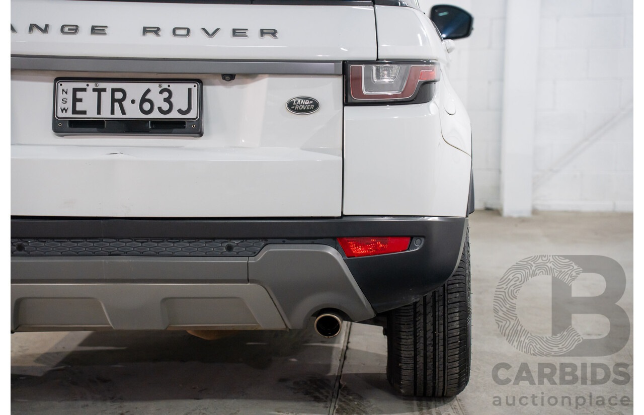10/2015 Range Rover Evoque Td4 150 SE (AWD) LV MY16 5d Wagon Fuji White Turbo Diesel 2.0L