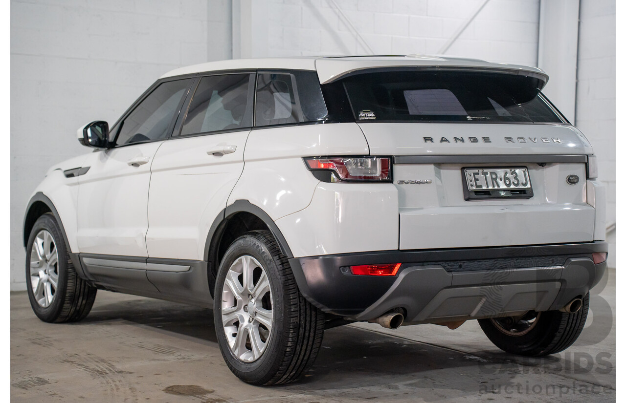 10/2015 Range Rover Evoque Td4 150 SE (AWD) LV MY16 5d Wagon Fuji White Turbo Diesel 2.0L