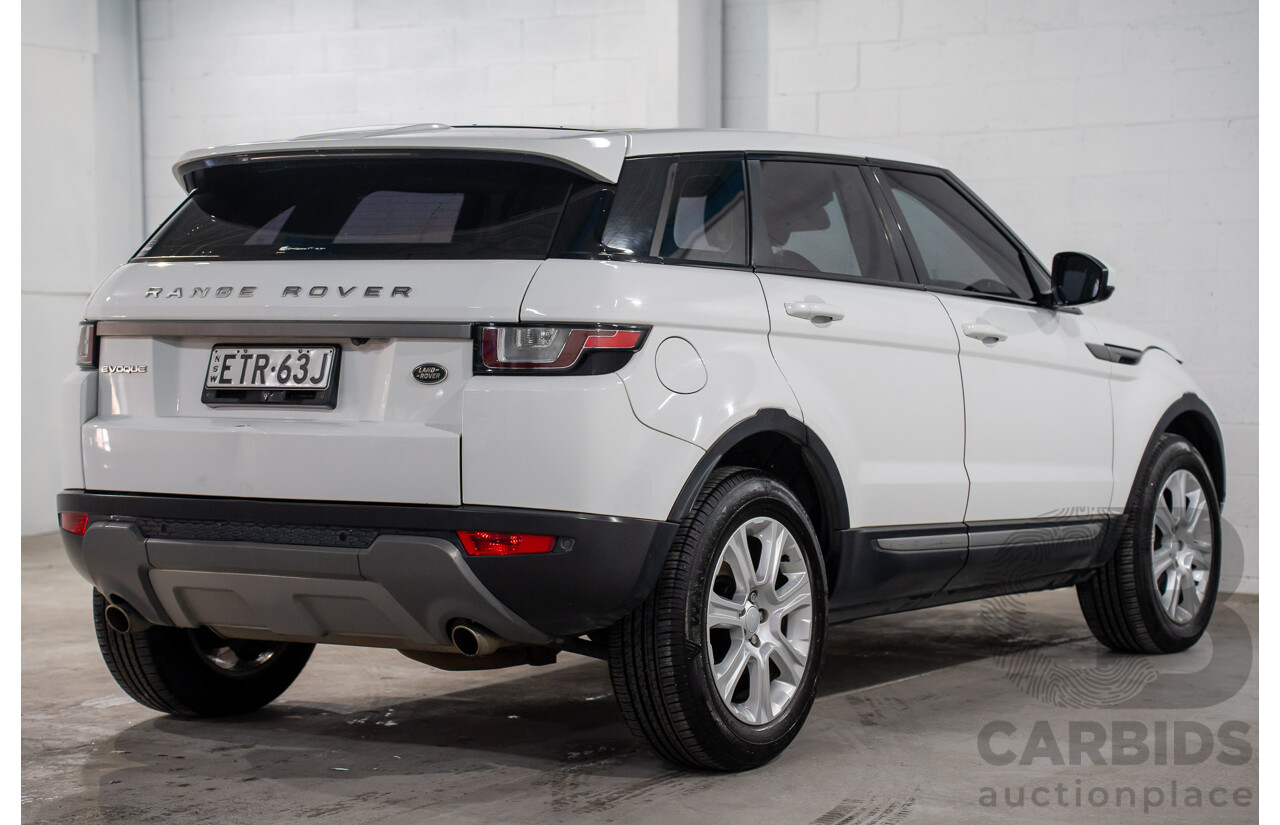 10/2015 Range Rover Evoque Td4 150 SE (AWD) LV MY16 5d Wagon Fuji White Turbo Diesel 2.0L