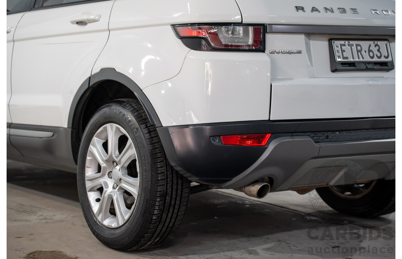 10/2015 Range Rover Evoque Td4 150 SE (AWD) LV MY16 5d Wagon Fuji White Turbo Diesel 2.0L