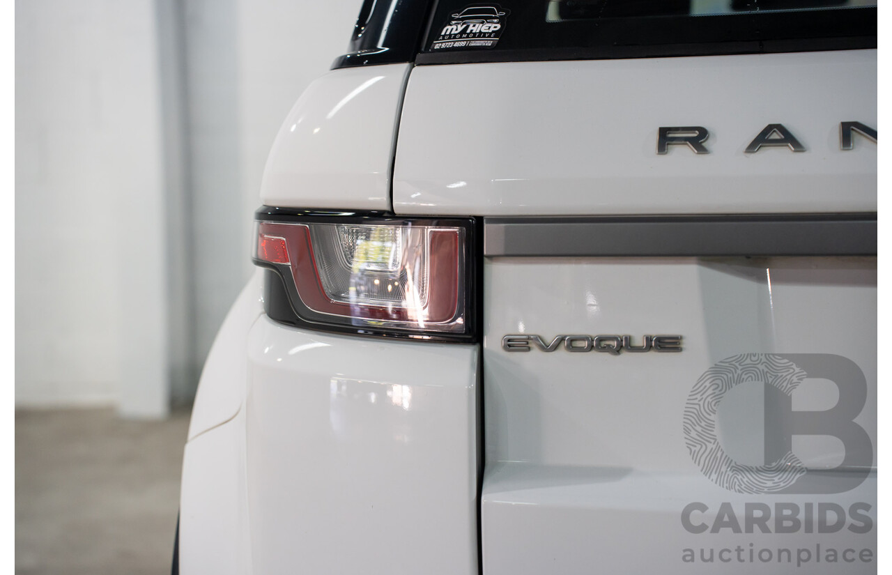 10/2015 Range Rover Evoque Td4 150 SE (AWD) LV MY16 5d Wagon Fuji White Turbo Diesel 2.0L