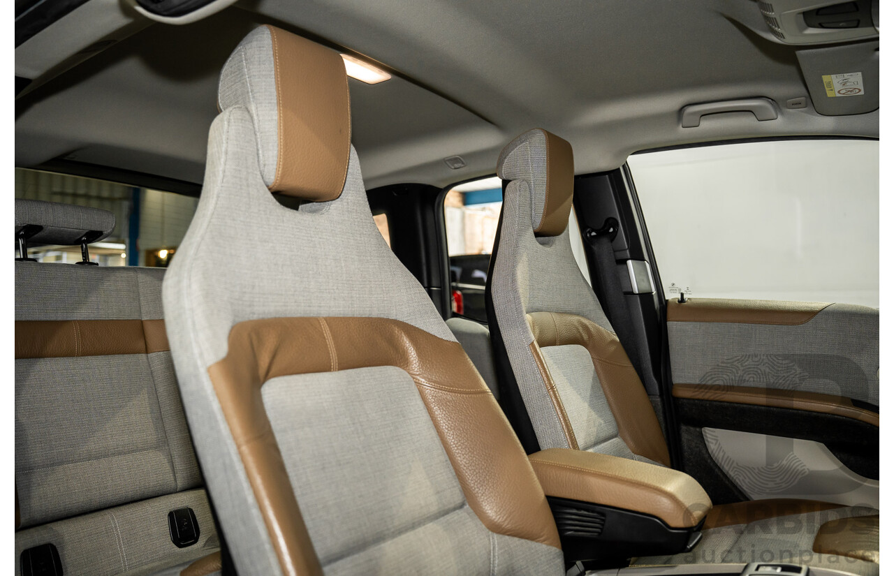 05/2015 BMW i3 REx Hybrid (RWD) IO1 4d Hatchback Solar Orange Metallic/Fluid Black 0.6L - 125kW