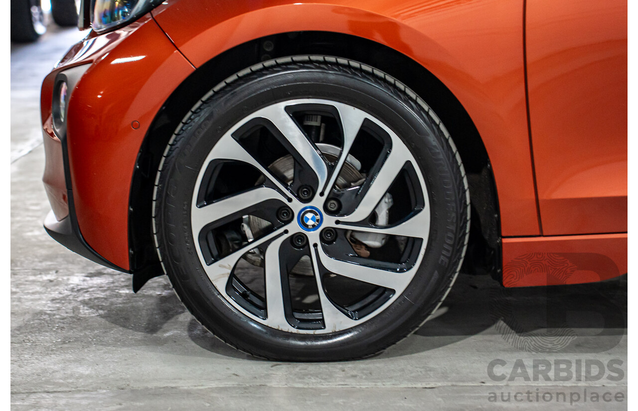 05/2015 BMW i3 REx Hybrid (RWD) IO1 4d Hatchback Solar Orange Metallic/Fluid Black 0.6L - 125kW