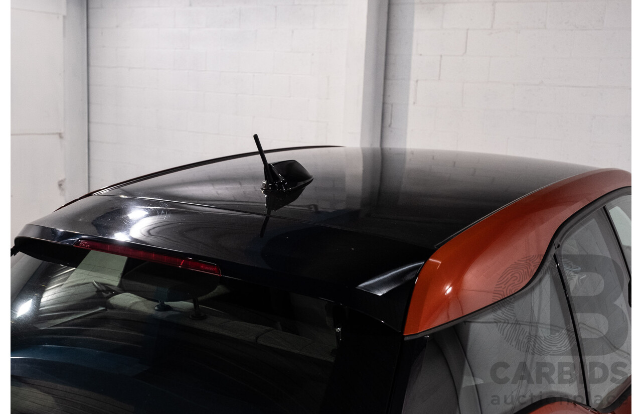 05/2015 BMW i3 REx Hybrid (RWD) IO1 4d Hatchback Solar Orange Metallic/Fluid Black 0.6L - 125kW