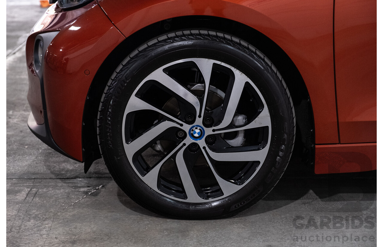 05/2015 BMW i3 REx Hybrid (RWD) IO1 4d Hatchback Solar Orange Metallic/Fluid Black 0.6L - 125kW