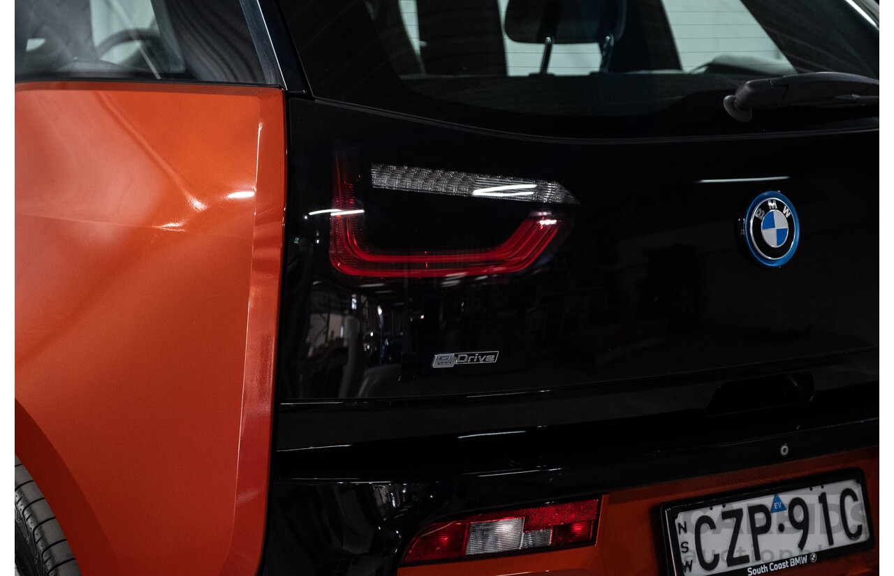 05/2015 BMW i3 REx Hybrid (RWD) IO1 4d Hatchback Solar Orange Metallic/Fluid Black 0.6L - 125kW