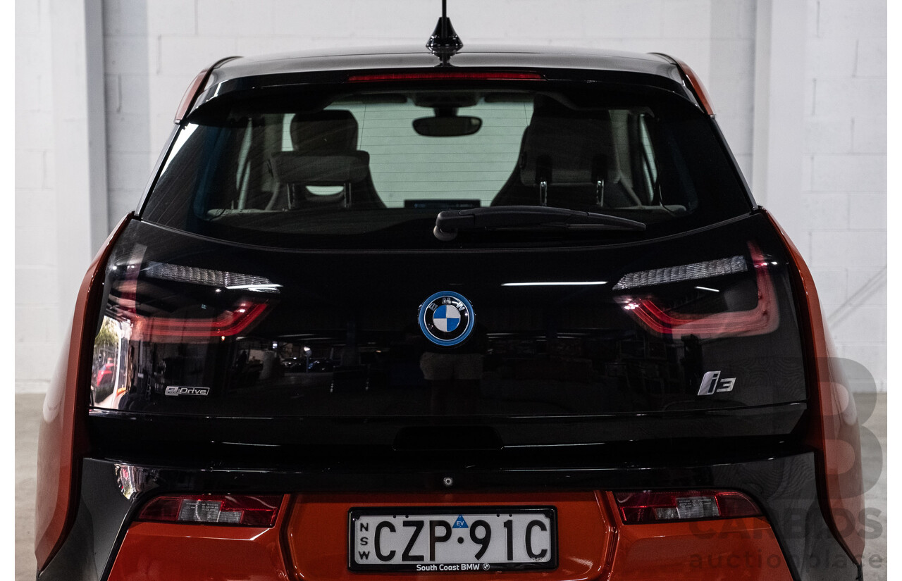 05/2015 BMW i3 REx Hybrid (RWD) IO1 4d Hatchback Solar Orange Metallic/Fluid Black 0.6L - 125kW