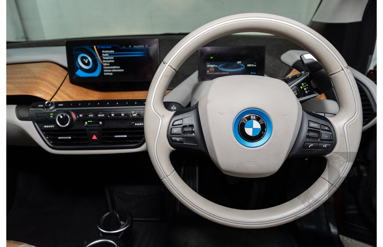 05/2015 BMW i3 REx Hybrid (RWD) IO1 4d Hatchback Solar Orange Metallic/Fluid Black 0.6L - 125kW