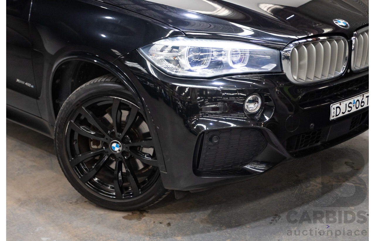 06/2016 BMW X5 xDRIVE 40e iPerformance PHEV M-Sport (AWD) F15 MY16 4D Wagon Black Saphhire Metallic 2.0L/230kW Plug in Hybrid