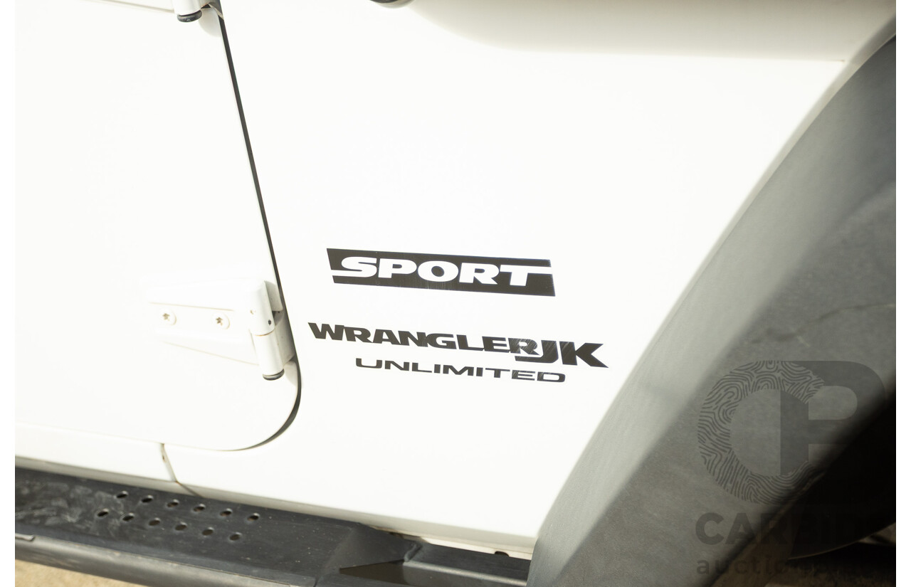 01/2018 Jeep Wrangler Unlimited SPORT (4x4) JK MY18 4D Hardtop Bright White 3.6L