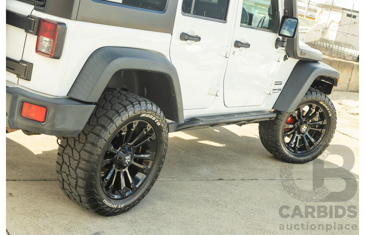 01/2018 Jeep Wrangler Unlimited SPORT (4x4) JK MY18 4D Hardtop Bright White 3.6L