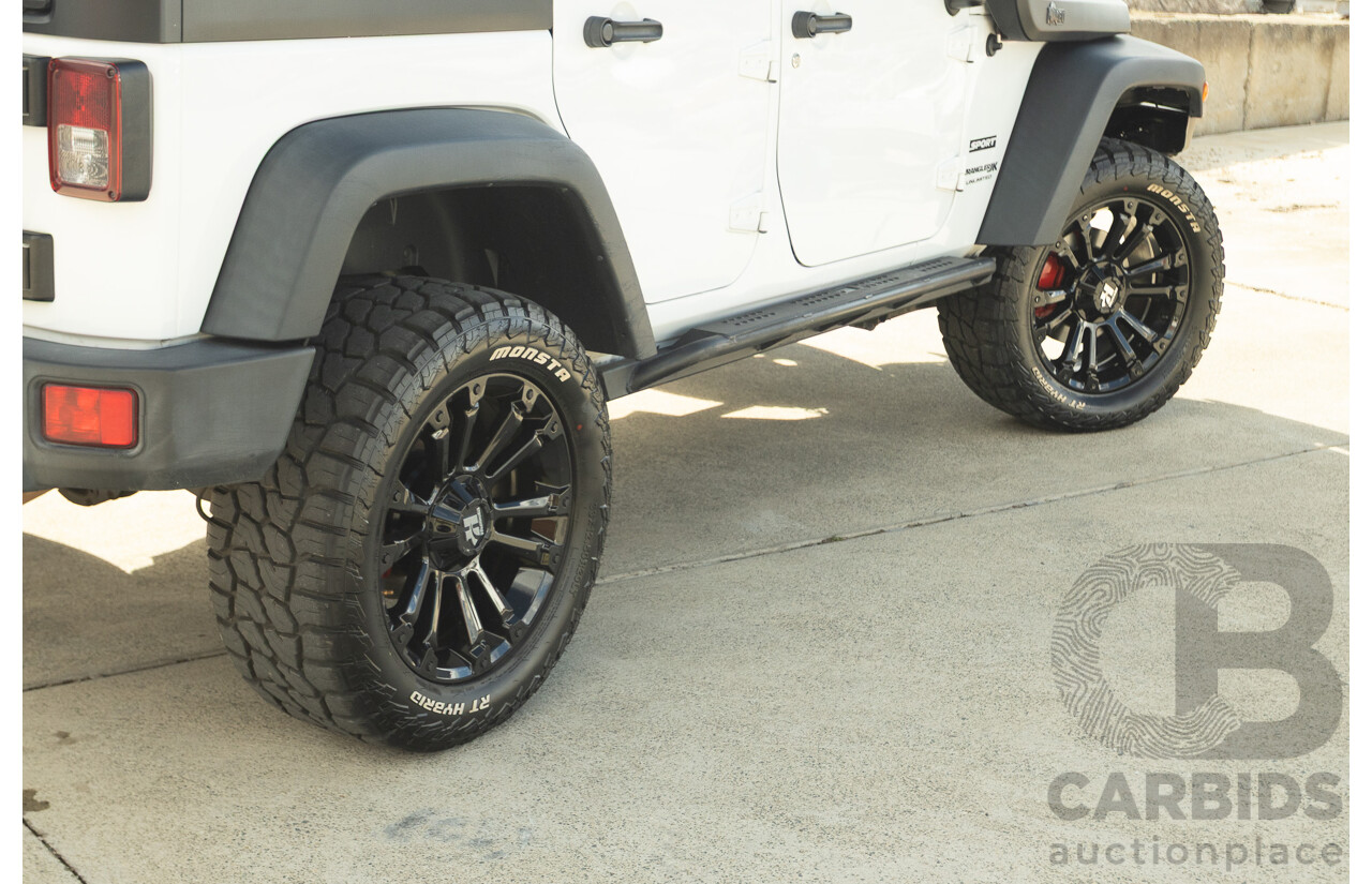 01/2018 Jeep Wrangler Unlimited SPORT (4x4) JK MY18 4D Hardtop Bright White 3.6L