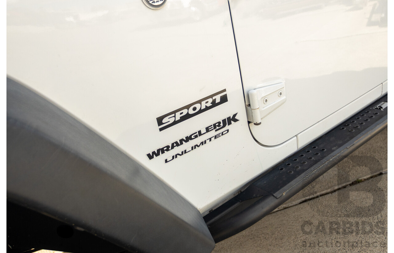 01/2018 Jeep Wrangler Unlimited SPORT (4x4) JK MY18 4D Hardtop Bright White 3.6L