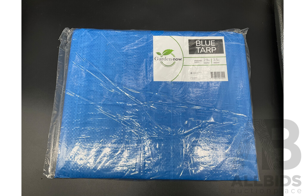 Garden.now Blue Tarp 2.9m X 3.5m - Lot of 20
