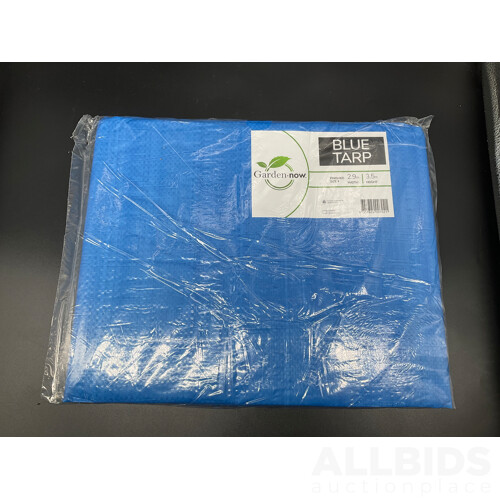 Garden.now Blue Tarp 2.9m X 3.5m - Lot of 20