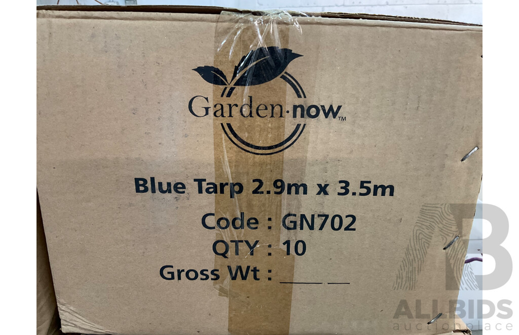 Garden.now Blue Tarp 2.9m X 3.5m - Lot of 20