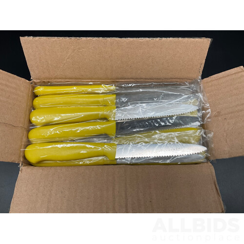22 Cm Paring Knife, Yellow Handle  - Lot of 50