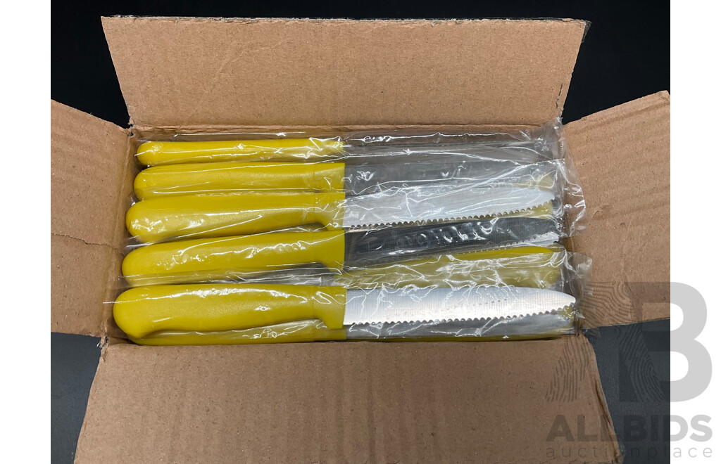 22 Cm Paring Knife, Yellow Handle  - Lot of 75