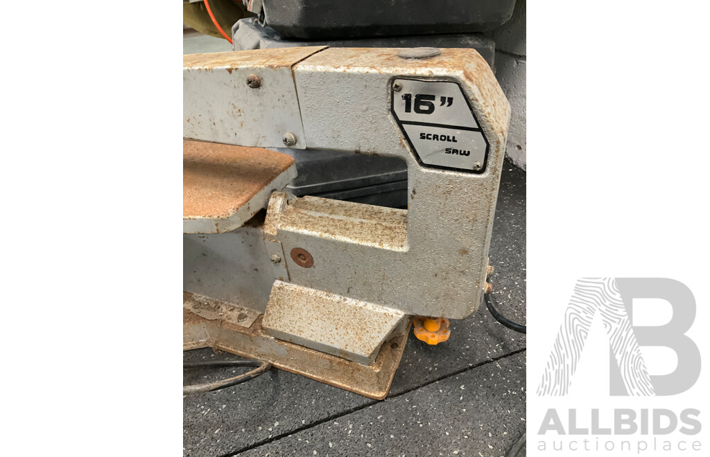 Assorted Power Tools, Including MAKITA 255mm Miter Saw, OZITO Hammer Drills and Scroll Saw - Lot of 5