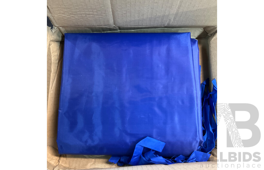 KT WARE Folding Canopy - Blue - 2.5Mx2.5M with Side Cover