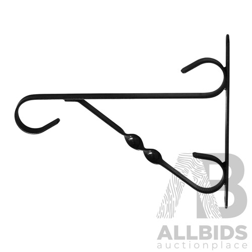 GARDEN.NOW Decorative Wall Planter Pot Bracket Black 25cm - Lot of 48 - RRP $384