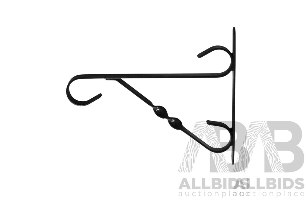 GARDEN.NOW Decorative Wall Planter Pot Bracket Black 25cm - Lot of 48 - RRP $384