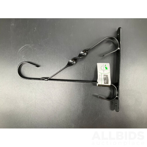 GARDEN.NOW Decorative Wall Planter Pot Bracket Black 25cm - Lot of 48 - RRP $384
