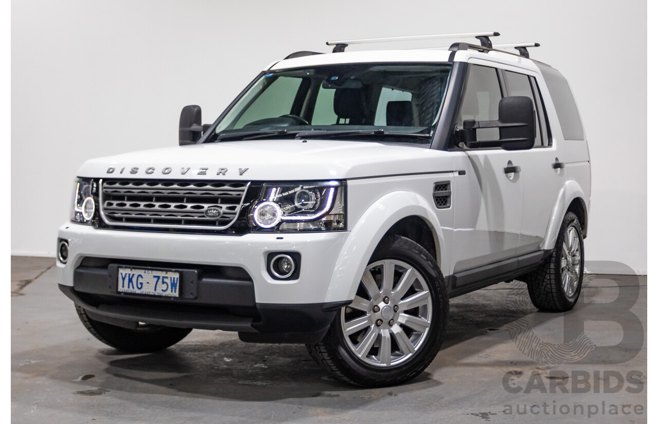 06/2015 Land Rover Discovery 4 3.0 TDV6 (4x4) MY15 4D Wagon Fuji White Turbo Diesel 3.0L - 7 Seats