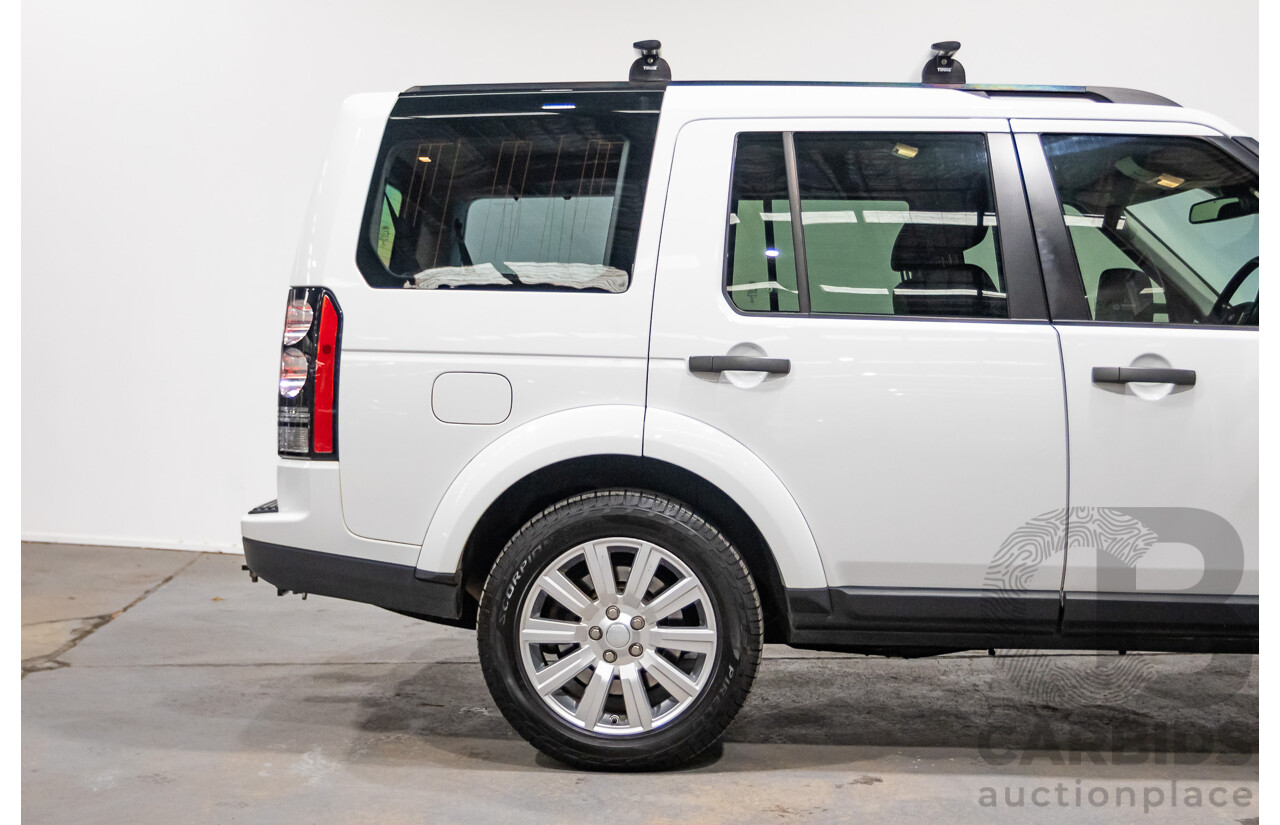 06/2015 Land Rover Discovery 4 3.0 TDV6 (4x4) MY15 4D Wagon Fuji White Turbo Diesel 3.0L - 7 Seats