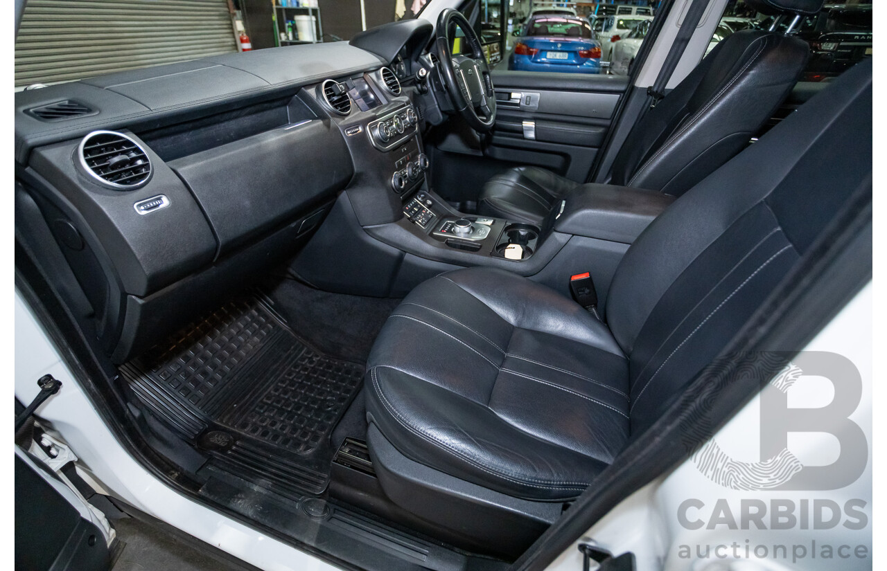 06/2015 Land Rover Discovery 4 3.0 TDV6 (4x4) MY15 4D Wagon Fuji White Turbo Diesel 3.0L - 7 Seats
