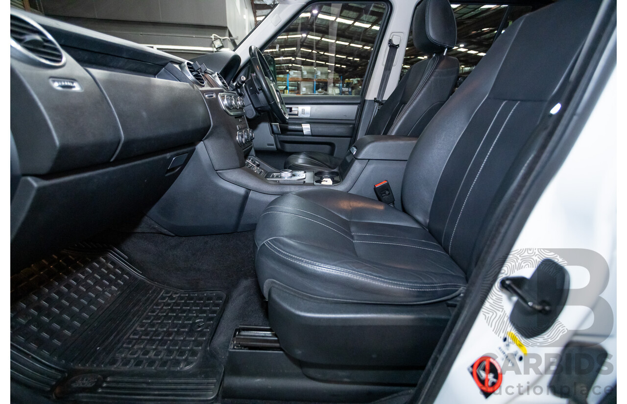 06/2015 Land Rover Discovery 4 3.0 TDV6 (4x4) MY15 4D Wagon Fuji White Turbo Diesel 3.0L - 7 Seats