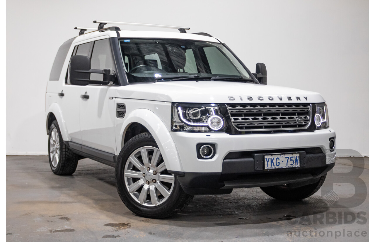 06/2015 Land Rover Discovery 4 3.0 TDV6 (4x4) MY15 4D Wagon Fuji White Turbo Diesel 3.0L - 7 Seats