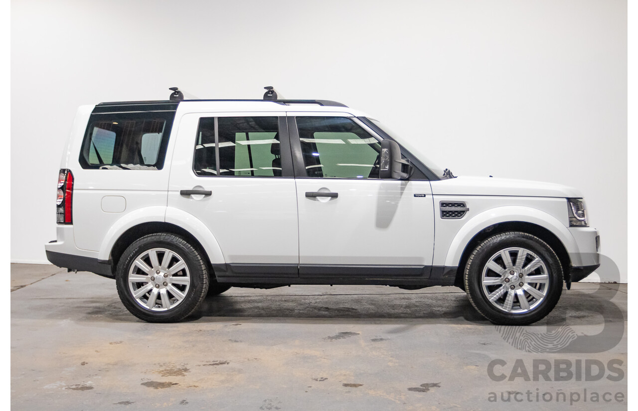 06/2015 Land Rover Discovery 4 3.0 TDV6 (4x4) MY15 4D Wagon Fuji White Turbo Diesel 3.0L - 7 Seats