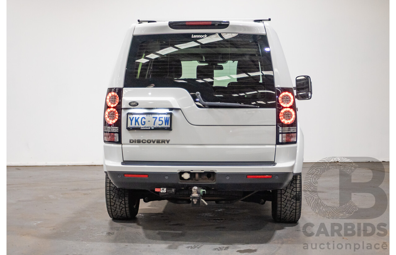 06/2015 Land Rover Discovery 4 3.0 TDV6 (4x4) MY15 4D Wagon Fuji White Turbo Diesel 3.0L - 7 Seats