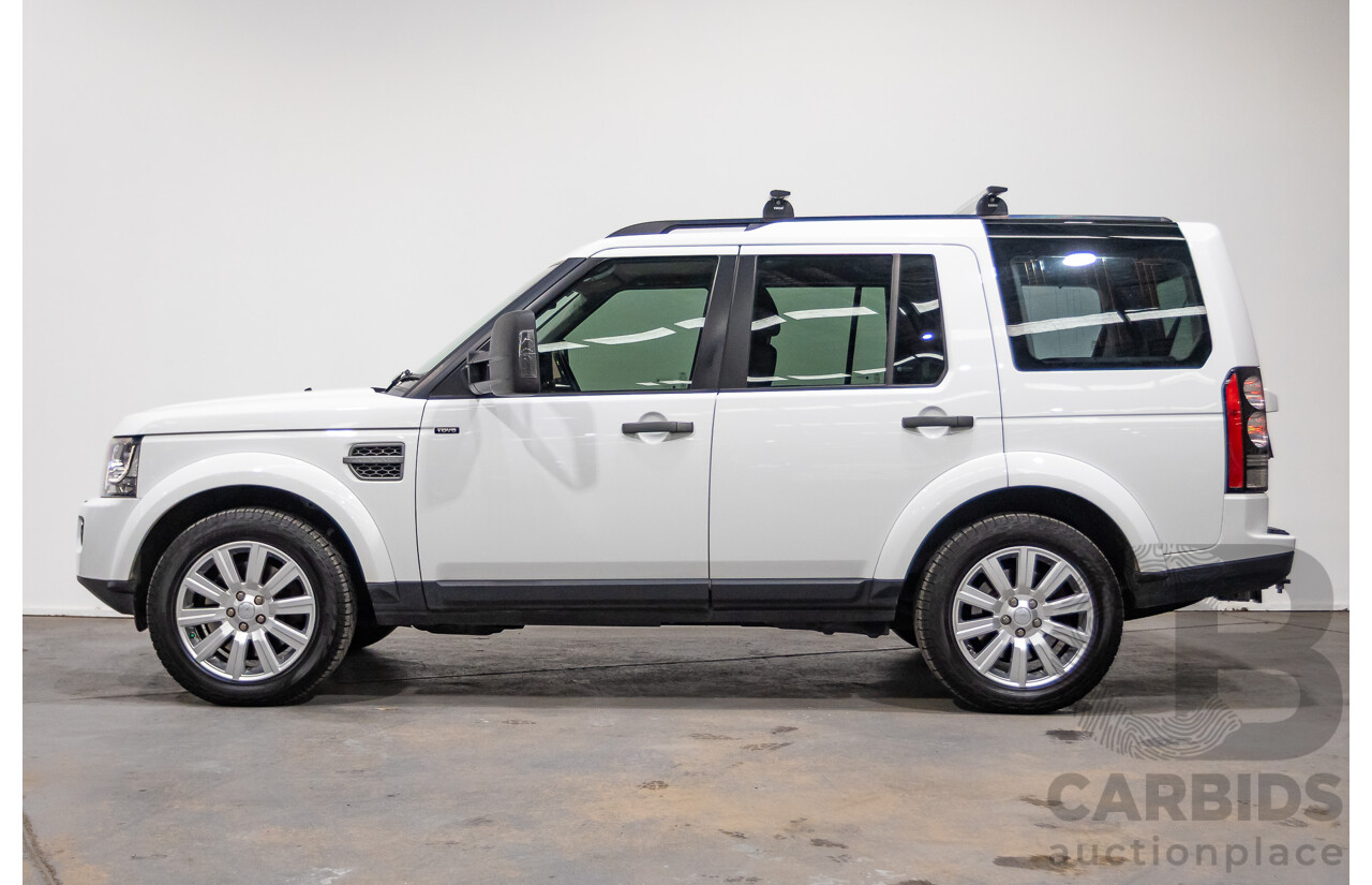 06/2015 Land Rover Discovery 4 3.0 TDV6 (4x4) MY15 4D Wagon Fuji White Turbo Diesel 3.0L - 7 Seats